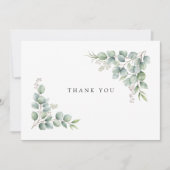 Carte De Remerciements Simple Greenery Funeral Personalized Thank You (Devant)