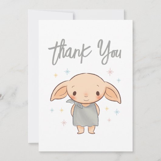 Carte De Remerciements Simple Harry Potter - Baby Shower Dobby (Devant)