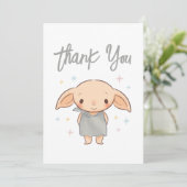 Carte De Remerciements Simple Harry Potter - Baby Shower Dobby (Debout devant)