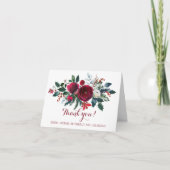 Carte De Remerciements Simple hic winter red peonies bouthank (Devant)
