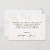 Carte De Remerciements Simple Jardin De Mariage Fleur De Jardin Aquarelle (Dos)