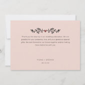 Carte De Remerciements Simple Love Script 2 Photos Mariage (Dos)