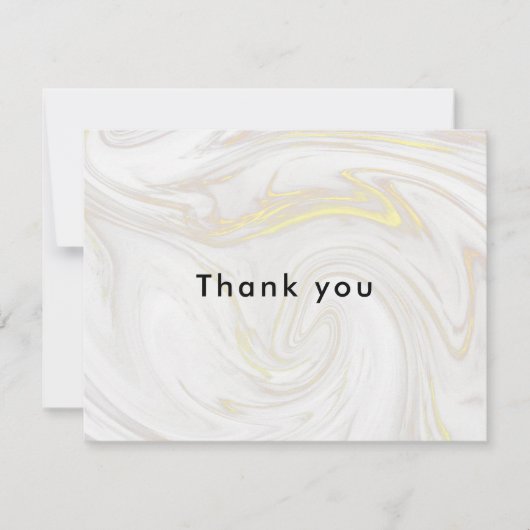 Carte De Remerciements Simple Marbre moderne Entreprise personnalisée (Devant)