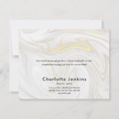 Carte De Remerciements Simple Marbre moderne Entreprise personnalisée (Dos)