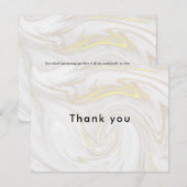 Carte De Remerciements Simple Marbre moderne Entreprise personnalisée (Devant / Derrière)