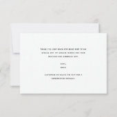 Carte De Remerciements Simple Mariage Minimaliste Moderne Écriture (Dos)
