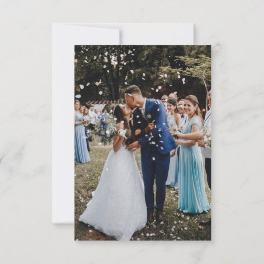 Carte de remerciements simple Mariage photo (Dos)