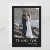 Carte De Remerciements Simple Mariage Photo (Devant)