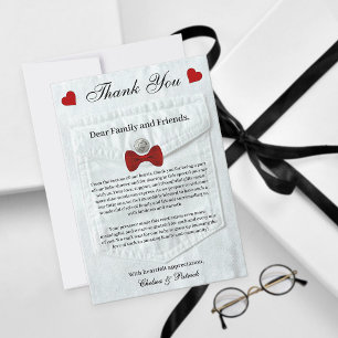 Carte De Remerciements Simple mignon petit Baby shower Gentleman Formal