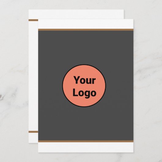 CARTE DE REMERCIEMENTS SIMPLE MINIMAL AJOUTEZ VOTRE LOGO TEXTE PERSONNALI (Devant / Derrière)