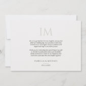 Carte De Remerciements Simple Minimal Modern Wedding Photo  (Dos)