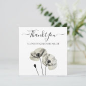 Carte De Remerciements Simple minimalisme élégant Papillons noirs et blan (Debout devant)