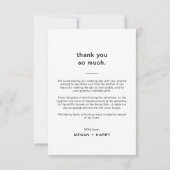 Carte De Remerciements Simple minimaliste avec Mariage photo (Dos)