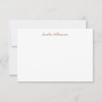 Simple Minimaliste Terracotta Écriture Manuscrite 