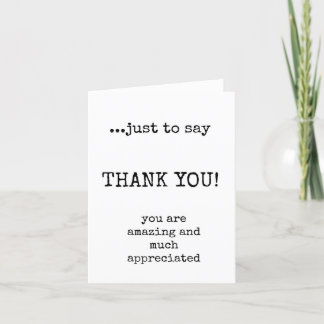 Carte de remerciements, simple, minimaliste, texte