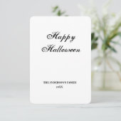 Carte De Remerciements simple minimum ajouter votre texte halloween (Debout devant)