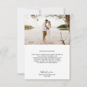 Carte De Remerciements Simple Modern 2 Mariage photo (Dos)