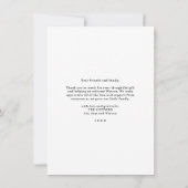 Carte De Remerciements Simple Modern 3 Photo Collage photo bébé photo (Dos)