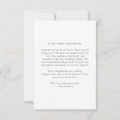 Carte De Remerciements Simple Modern Elegant Destination Wedding Photo (Dos)