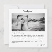 Carte De Remerciements Simple Modern Handwritten Wedding Photo Square (Devant)