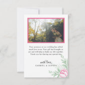 Carte De Remerciements Simple Modern Love Heart Script 4 Mariage Photo (Dos)