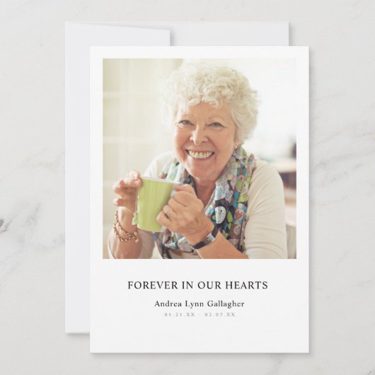 Carte de remerciements simple moderne (Devant)