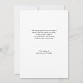 Carte de remerciements simple moderne (Dos)