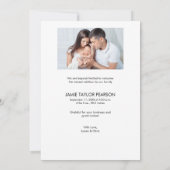 Carte De Remerciements Simple Moderne 2 Photos pour bébés Retro tendance (Dos)