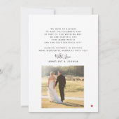 Carte De Remerciements Simple moderne 2 photos typographie mariage (Dos)