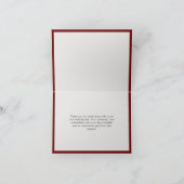 Carte De Remerciements Simple moderne Dandelion Crimson rouge (Intérieur)