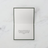 Carte De Remerciements Simple moderne Dandelion Moss Green (Intérieur)