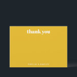 Carte De Remerciements Simple moderne mignonne Couples Jaunes Personnalis<br><div class="desc">Simple moderne minimaliste mignonne Couples Jaunes Personnalisés Carte de remerciements de douche</div>