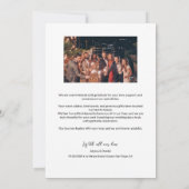 Carte De Remerciements Simple moderne Personnalisé 2 photos Mariages (Dos)