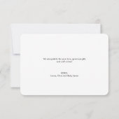 Carte De Remerciements Simple Multi Photos Baby Shower small note (Dos)