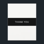 Carte de remerciements simple noir et blanc - plat<br><div class="desc">Simple carte de remerciements noir et blanc - plat Peut être entièrement customisé pour répondre à vos besoins. © Gorjo Designs. Imprimé par Zazzle. // Vous cherchez des articles correspondants ? Autre papeterie disponible ici : https://www.zazzle.com/collections/black_and_white_striped_wedding-119550615860932414 // Besoin d'aide pour customiser votre design ? Vous avez d'autres idées ? N'hésitez...</div>