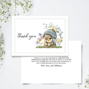 Carte de Remerciements Simple Petit Lapin
