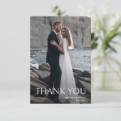 Carte De Remerciements Simple petit Mariage photo (Debout devant)