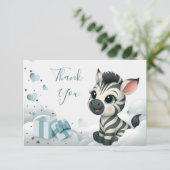 Carte De Remerciements Simple petit zèbre mignon (Debout devant)