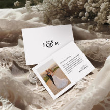 Simple Photo avec Monogramme Mariage