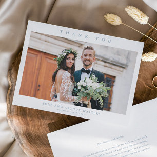 Carte De Remerciements Simple Photo de Mariage