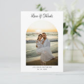 Carte De Remerciements Simple Photo Minimaliste (Debout devant)