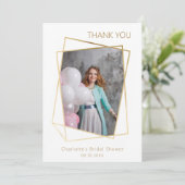 Carte de remerciements simple photo moderne (Debout devant)