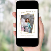 Carte de remerciements simple photo moderne