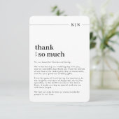 Carte De Remerciements Simple Photo Monogram Rounded Wedding  (Debout devant)