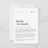 Carte De Remerciements Simple Photo Monogram Rounded Wedding  (Devant)