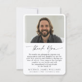 Carte De Remerciements Simple Photo Personalized Message Funeral (Devant)