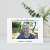 Carte De Remerciements Simple Photo Roman Catholic Memorial (Debout devant)