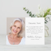 Carte De Remerciements Simple photo Sympathy Funeral (Debout devant)