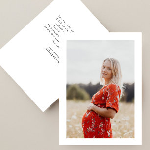 Carte De Remerciements Simple Portrait Photo Moderne Message personnalisé
