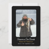 Carte De Remerciements Simple pour toujours dans nos coeurs Photo Funérai (Devant)